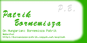 patrik bornemisza business card